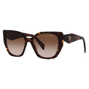 New PRADA Havana Rectangle SPR 19Z 2AU-6S1 Sunglasses Women